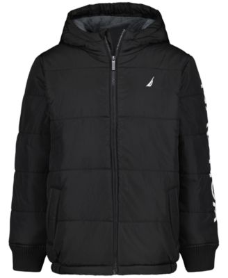 Boys' 8-20 Heavy-Quilted Hooded Puffer Jacket