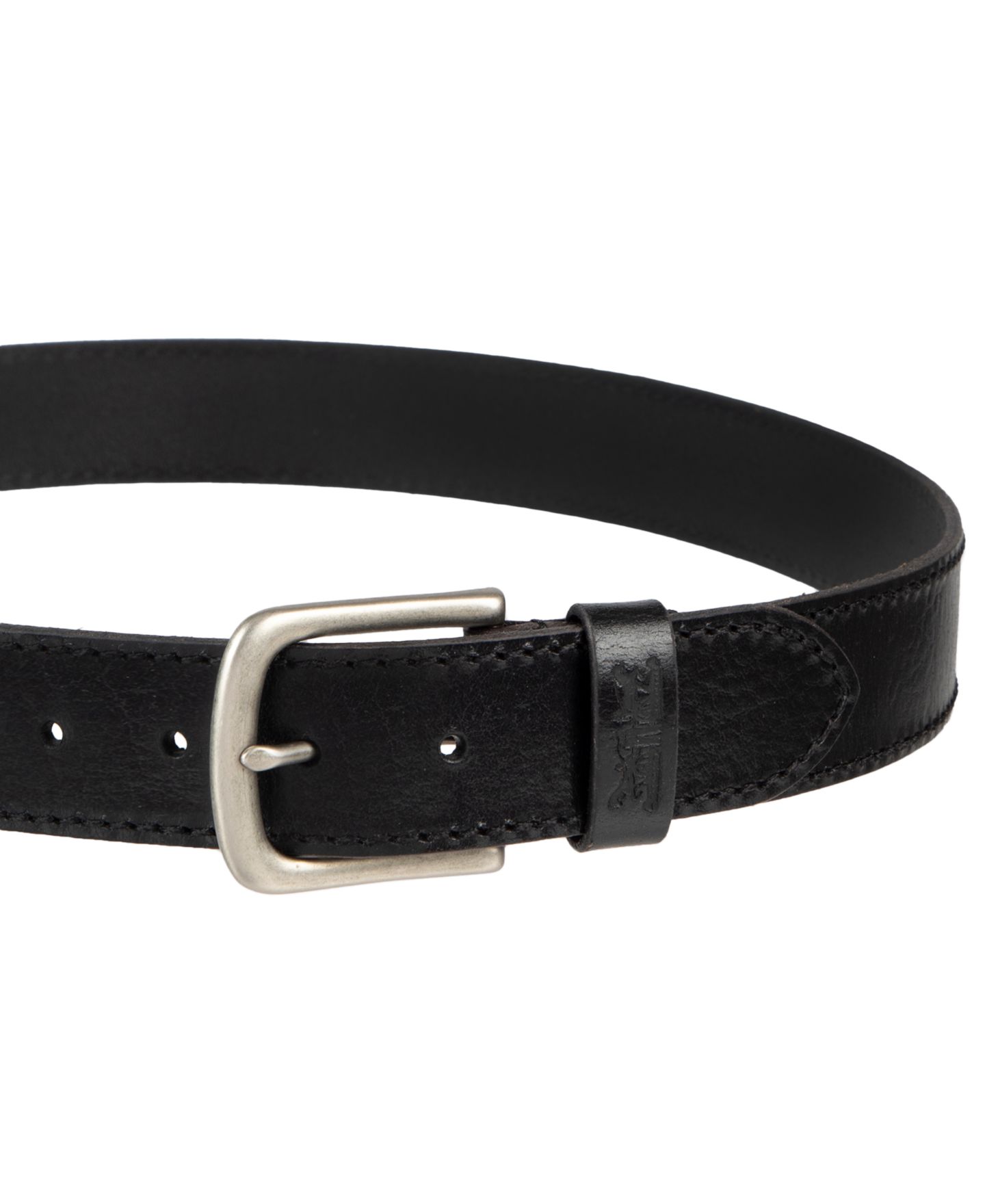 Мужской ремень Levi's 38MM Bridle Leather Harness Buckle Belt, цвет: Чёрный — фото 5