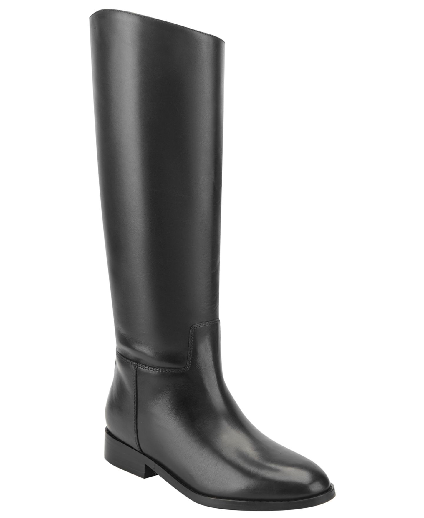 Женские ботинки Marc Fisher LTD Florina Tall Flat Dress Boots, Regular & Wide Calf, цвет: Чёрный кожаный — фото 1