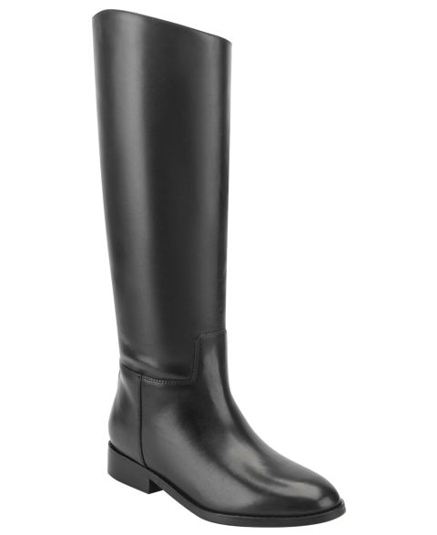 Женские ботинки Marc Fisher LTD Florina Tall Flat Dress Boots, Regular & Wide Calf, цвет: Чёрный кожаный