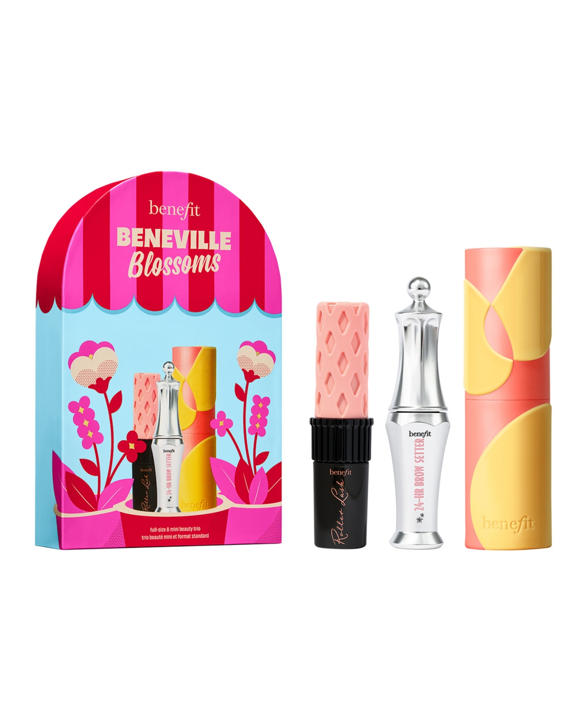Benefit Cosmetics 3-Piece Beneville Blossoms Beauty Trio Blush, Mascara & Brow Gel Makeup Gift Set