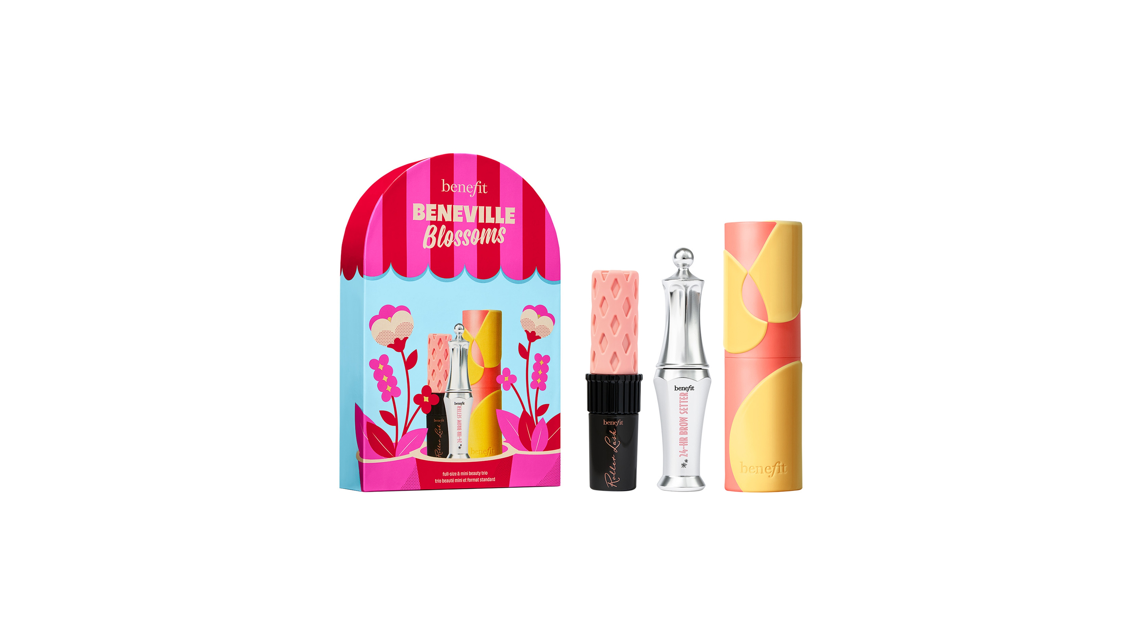Benefit Cosmetics 3-Piece Beneville Blossoms Beauty Trio Blush, Mascara & Brow Gel Makeup Gift Set