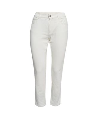 Women's Hem Printed Denim Jeans