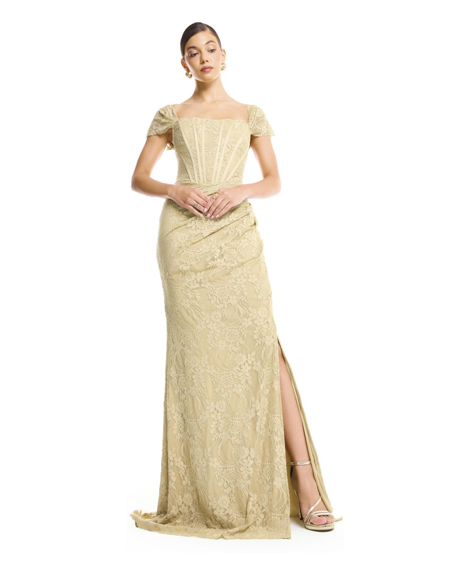Women's Off-Shoulder Lace Mermaid Gown