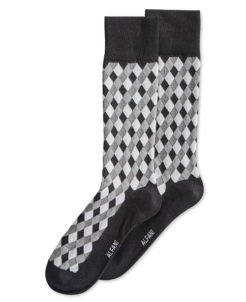 Alfani Spectrum Diamond Pattern Single Crew Socks Socks Men Macy's