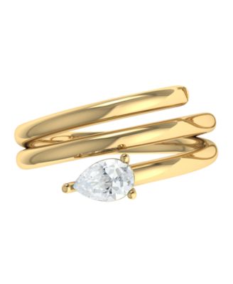 Macy's Lab-Grown Diamond Wrap Ring (1/2 ct. t.w.) in 10k Yellow Gold