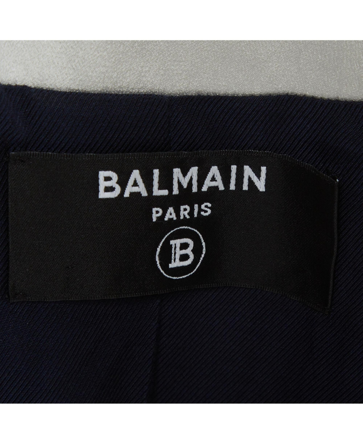 Pre-Owned Balmain Women's Crepe And Satin Collar Tie Up Blazer