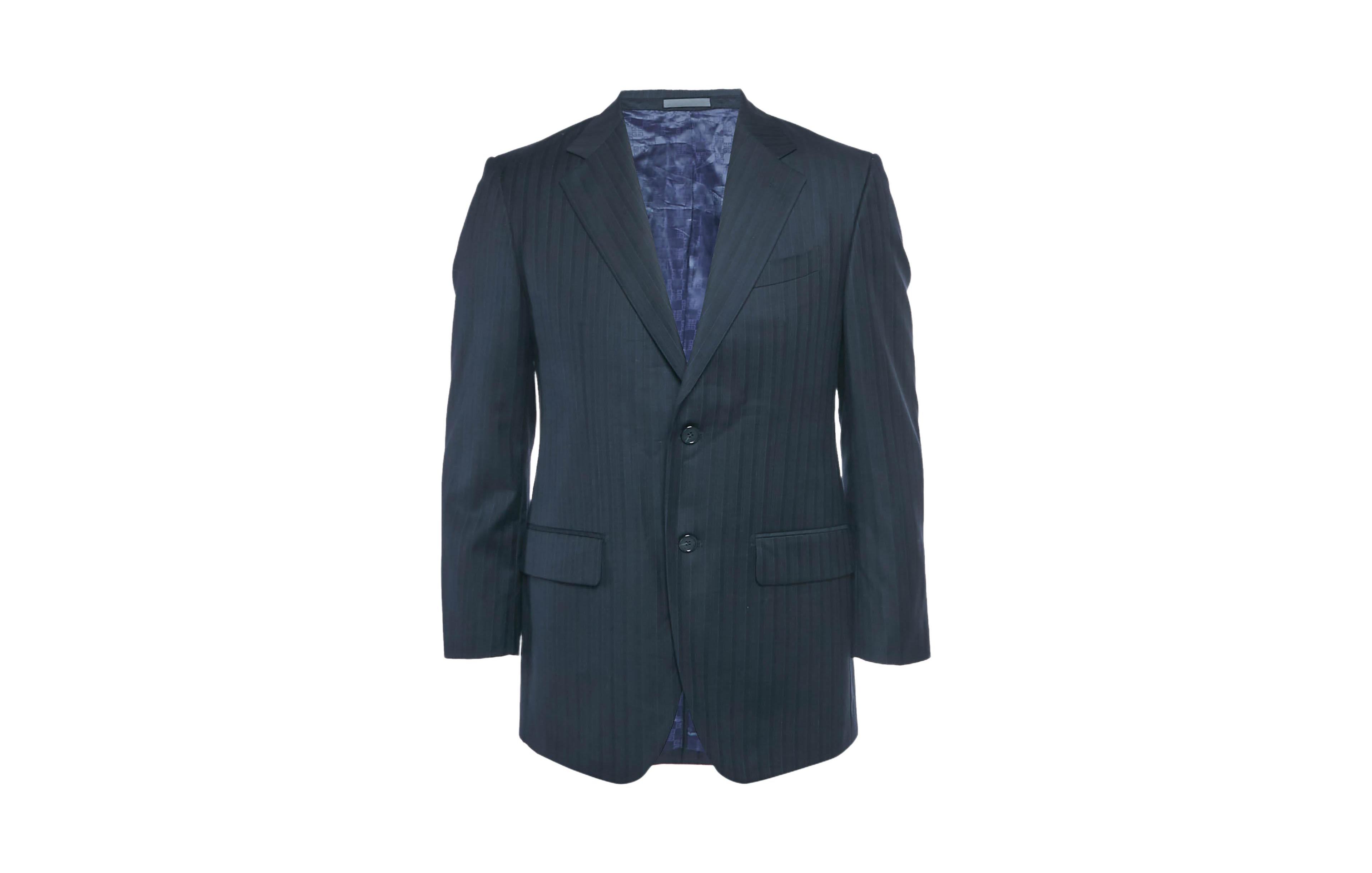 Pre-Owned Givenchy Men's Pinstripe Regular-Fit Single-Breasted Blazer