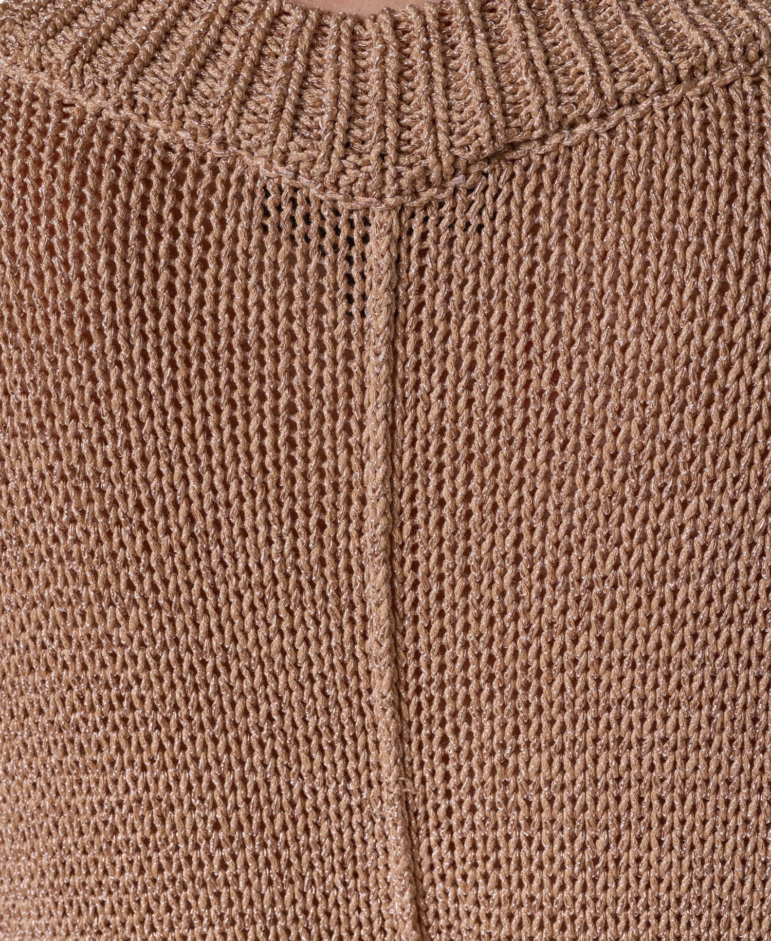 Women's Short Sleeve Relaxed Fit Lurex Sweater