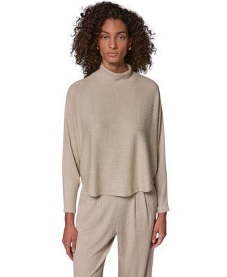 Women's Brushed Rib Dolman Funnel Neck Pullover