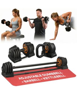Adjustable Dumbbell 43lb Single – Quick-Change Adjustable Weight with Anti-Slip Handle, Space-Saving Gym Weights for Home Fitness