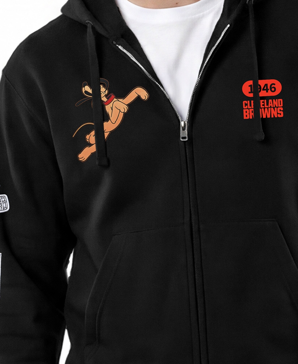 Champion Men's Black Cleveland Browns Disney X Champion All Star Full-Zip Hoodie