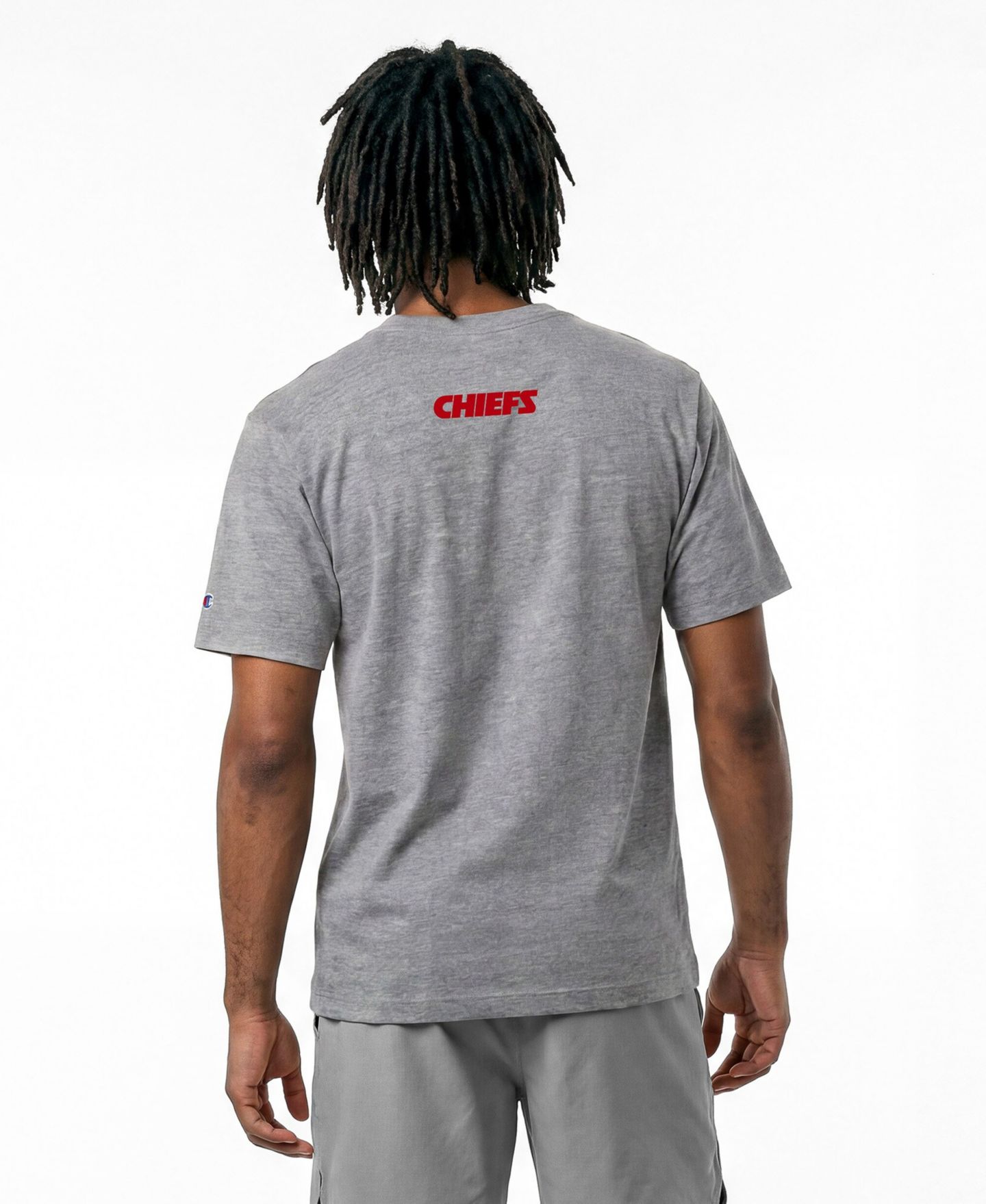 Мужская футболка Champion Gray Kansas City Chiefs Disney X Champion All Star — фото 2