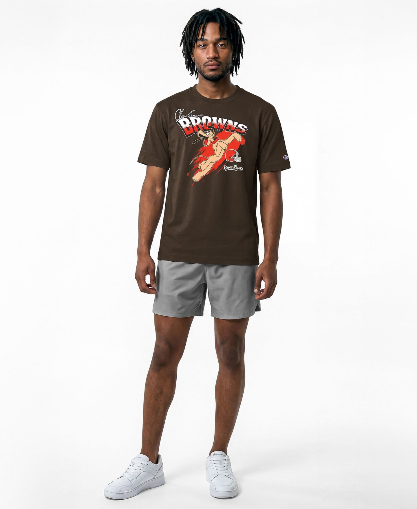 Мужская футболка Champion Brown Cleveland Browns Disney X Champion All Star — фото 3