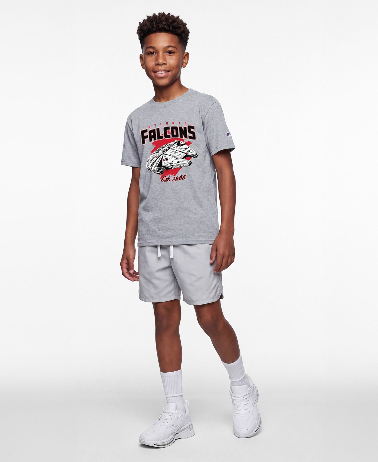 Детская футболка Champion Heather Gray Atlanta Falcons Disney X Champion — фото 4