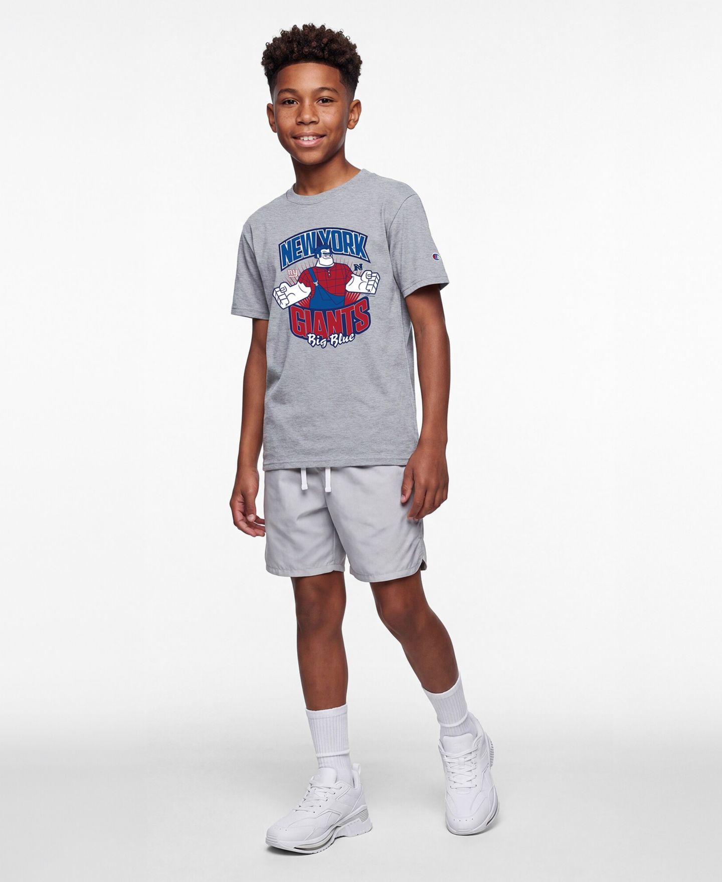 Детская футболка Champion Heather Gray New York Giants Disney X Champion — фото 4