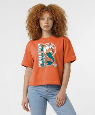 Women's Orange Miami Dolphins Disney X Champion All Star T-Shirt