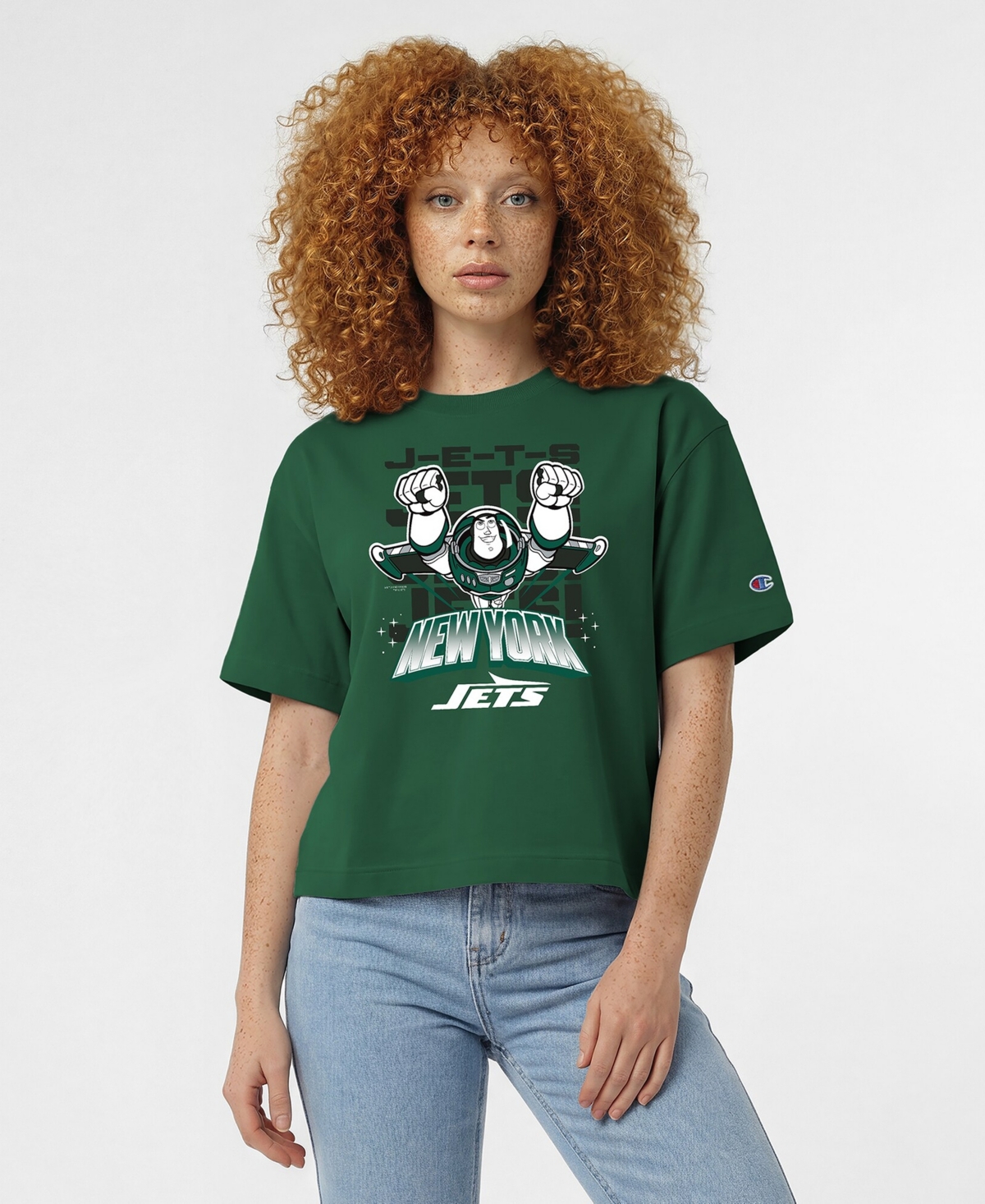 Champion Women's Green New York Jets Disney X All Star T-Shirt