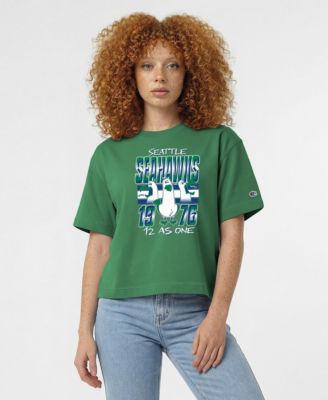 Women's Athletic Navy Seattle Seahawks Disney X Champion All Star T-Shirt
