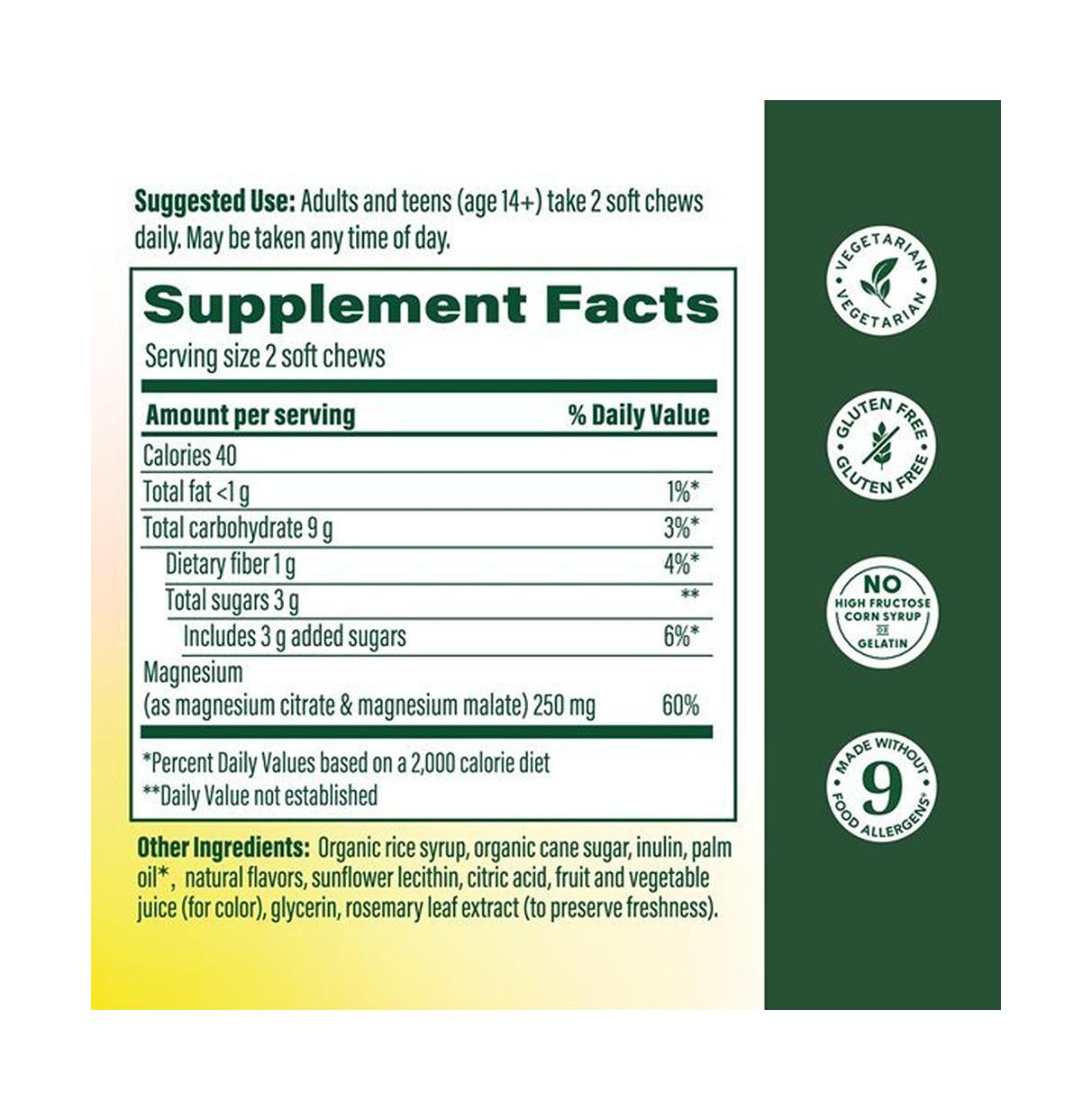 MegaFood Relax and Calm Magnesium Supplement with Magnesium Citrate and Malate 30 Strawberry Soft Chews, 2Pack