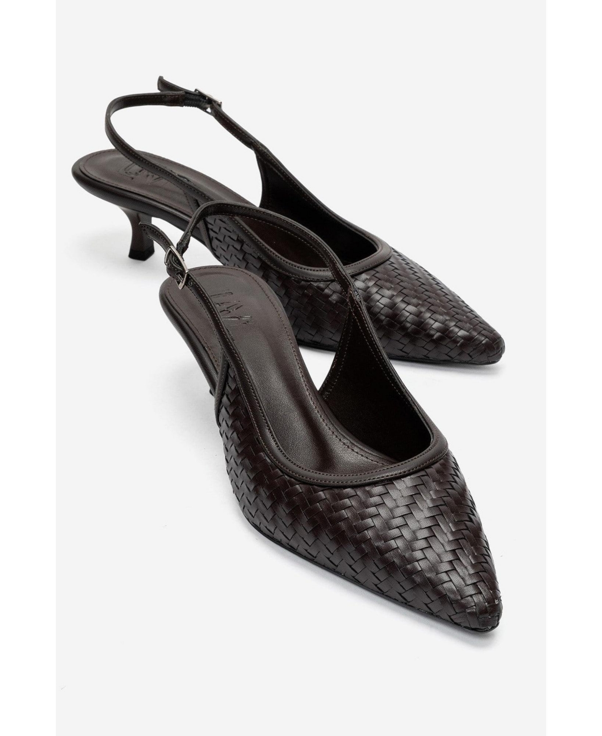 Prologue Shoes Women's Alvessia Kitten Heel Slingback Pump