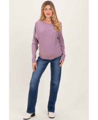 Maternity High-Rise Dark Wash Straight-Leg Jeans