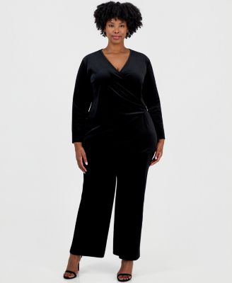 Plus Size High-Rise Wide-Leg Pull-On Pants