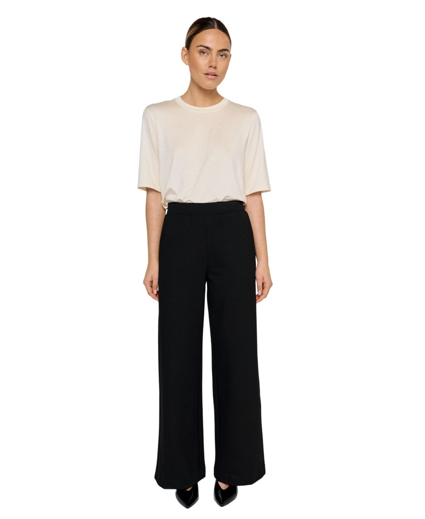 Женские брюки Residus Luna High-Rise Wide-Leg Tailored, цвет: Чёрный — фото 2
