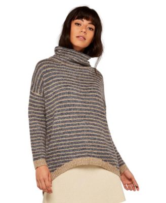 Women's High-Neck Chunky-Knit Oversized Sweater