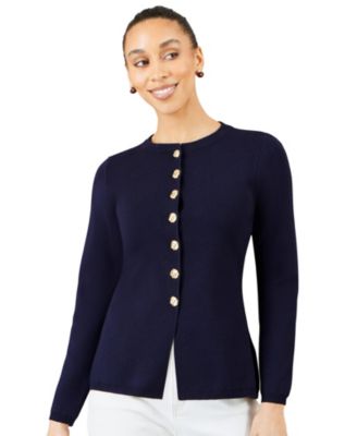 Women's Long-Sleeve Peplum Cardigan
