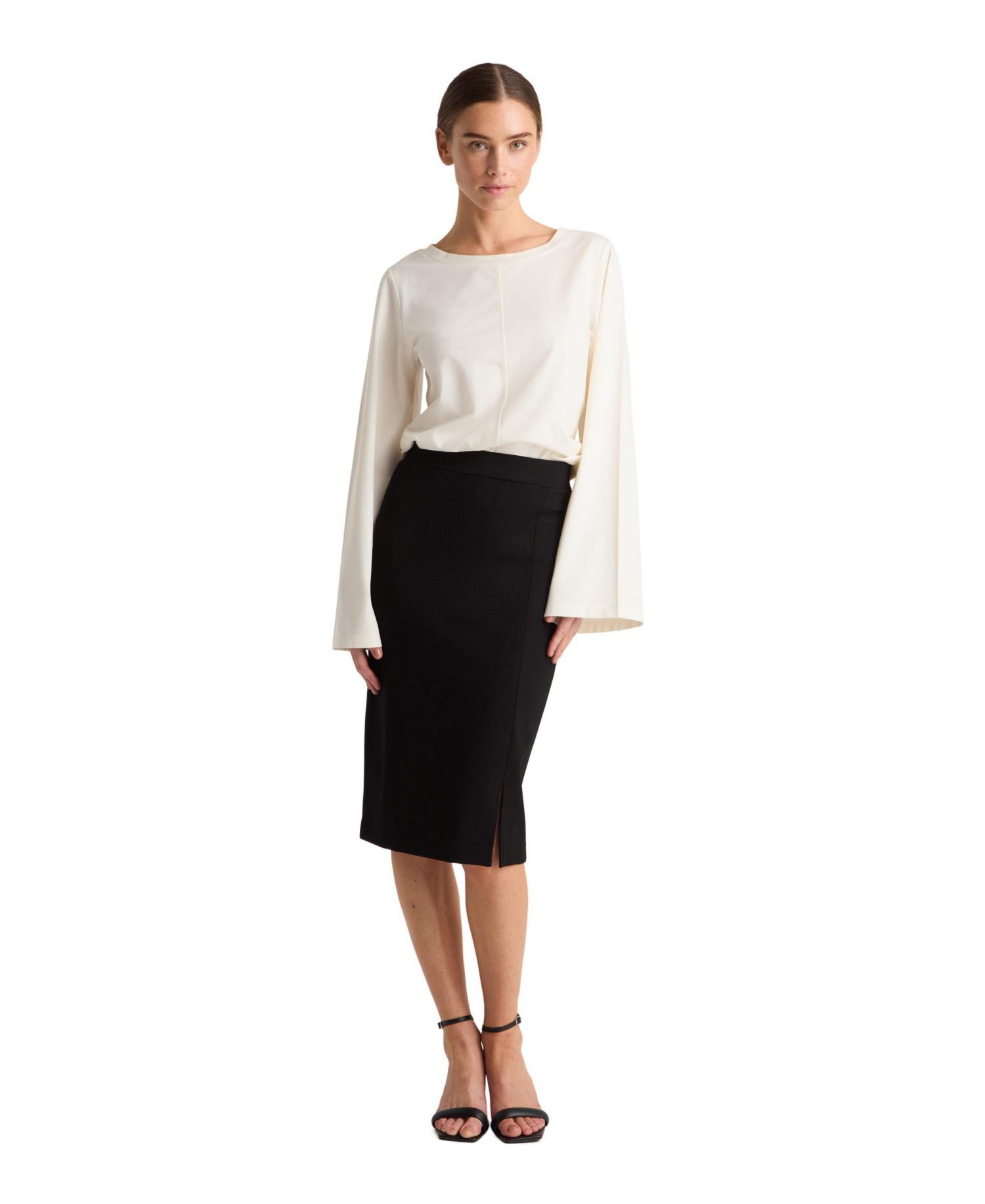 Women's Leman High-Waisted Midi Pencil Skirt