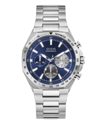 Men's Quartz Silver-Tone Stainless Steel Watch 42mm