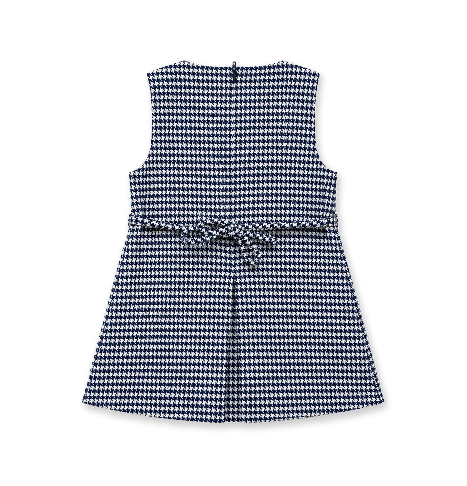 Girls (4-6X) Houndstooth Jumper with Hearts and Flowers Dress