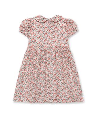 shirred knee length dress Florence Eiseman Girls' 4-6x Floral Knee-Length o-knee high sleeveless d