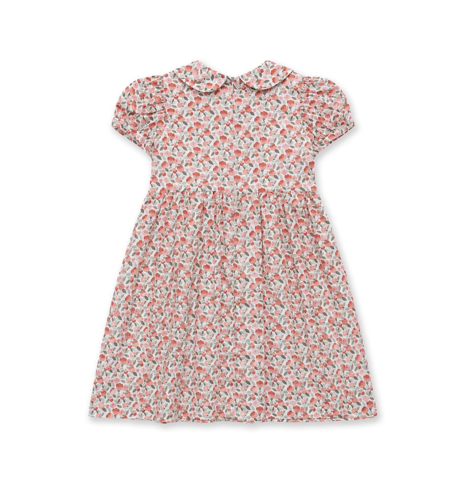 Girls' 4-6x Floral Knee-Length Shirred Dress