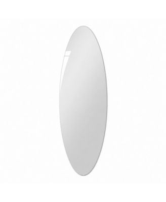 63x 24 Inch Modern Oval Full Length Wall Mirror HD Copper-Free Glass Shatterproof Moisture Resistant Mount Dressing Mirror for Home Decor
