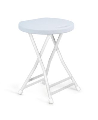 Folding Stool With Handle Non-slip Feet Indoor Outdoor Portable Seat