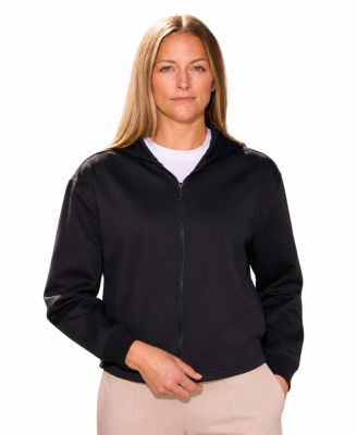 Women's Juniper Full-Zip Cropped Scuba-Knit Hoodie