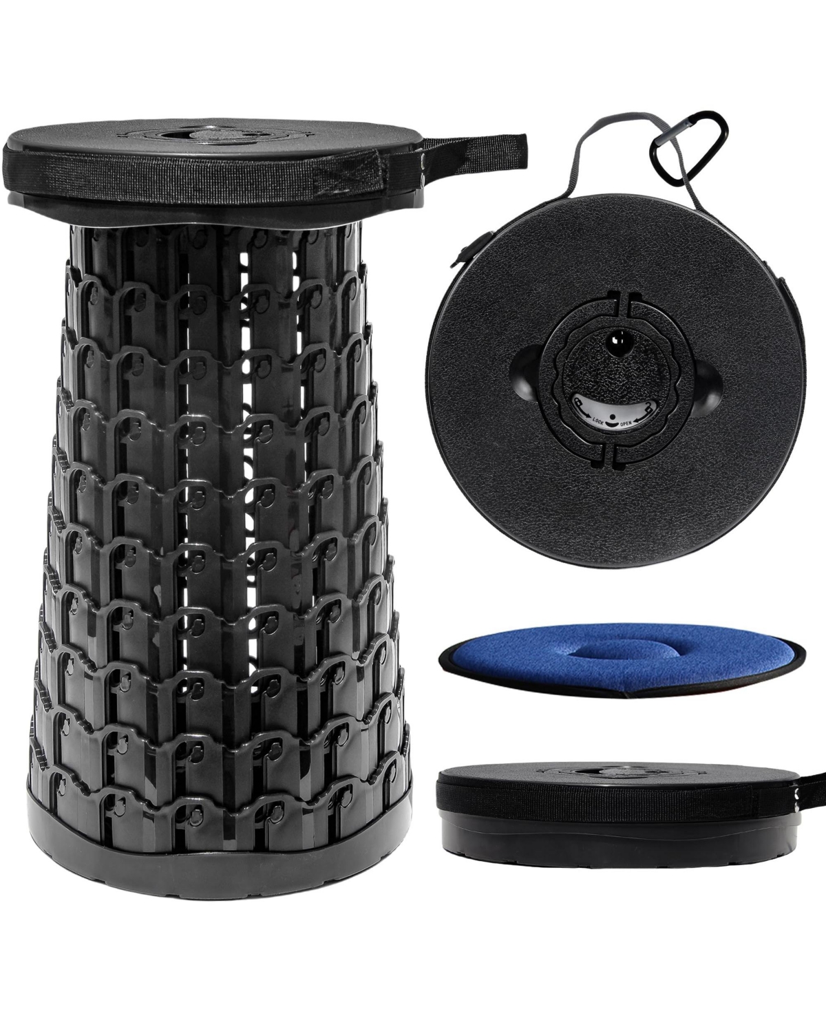 Aofar Collapsible Stool with Cushion Portable Seat Heavy Duty
