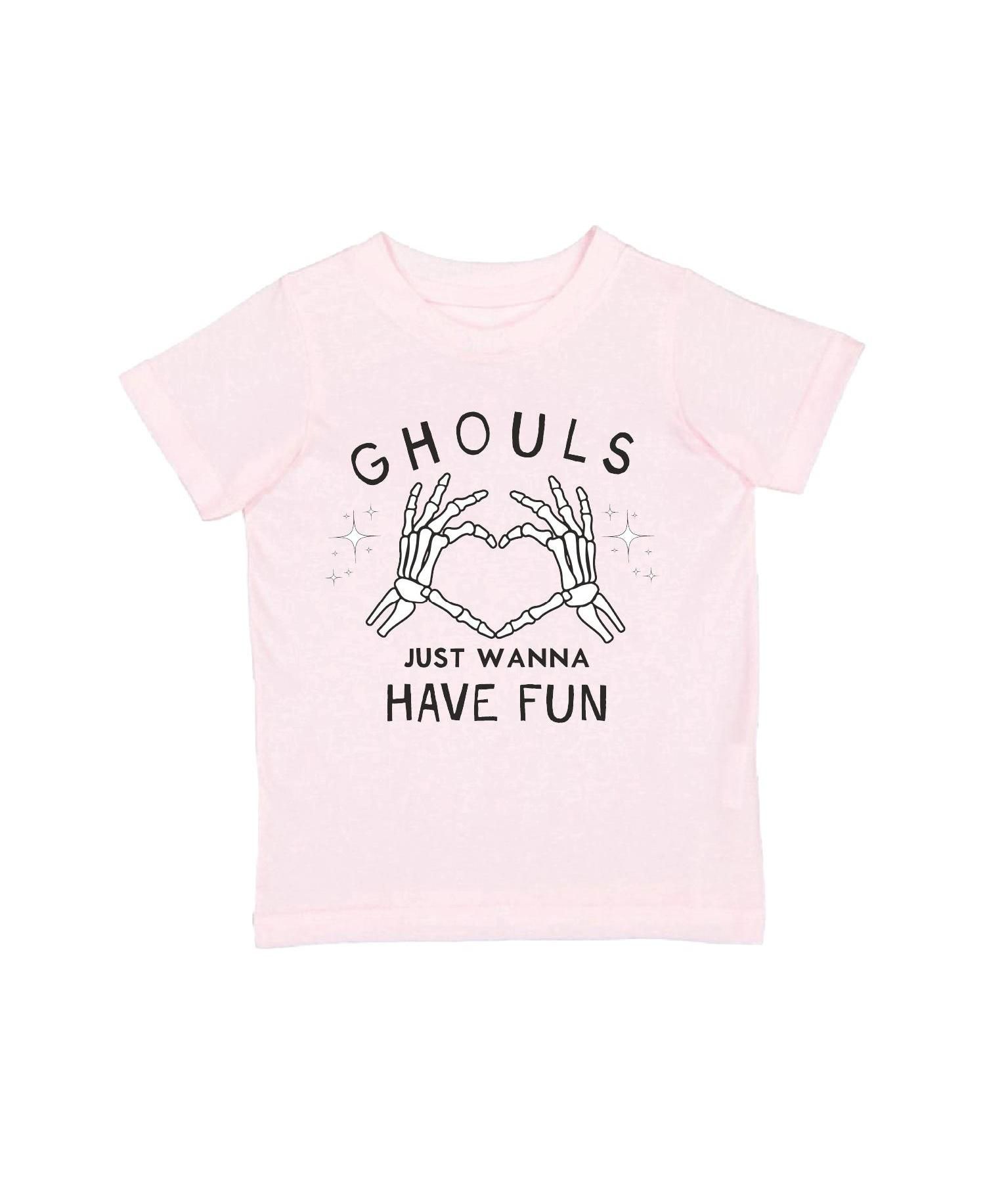 Girls' 4-16 Ghouls Just Wanna Have Fun Short-Sleeve Crewneck Graphic T-Shirt