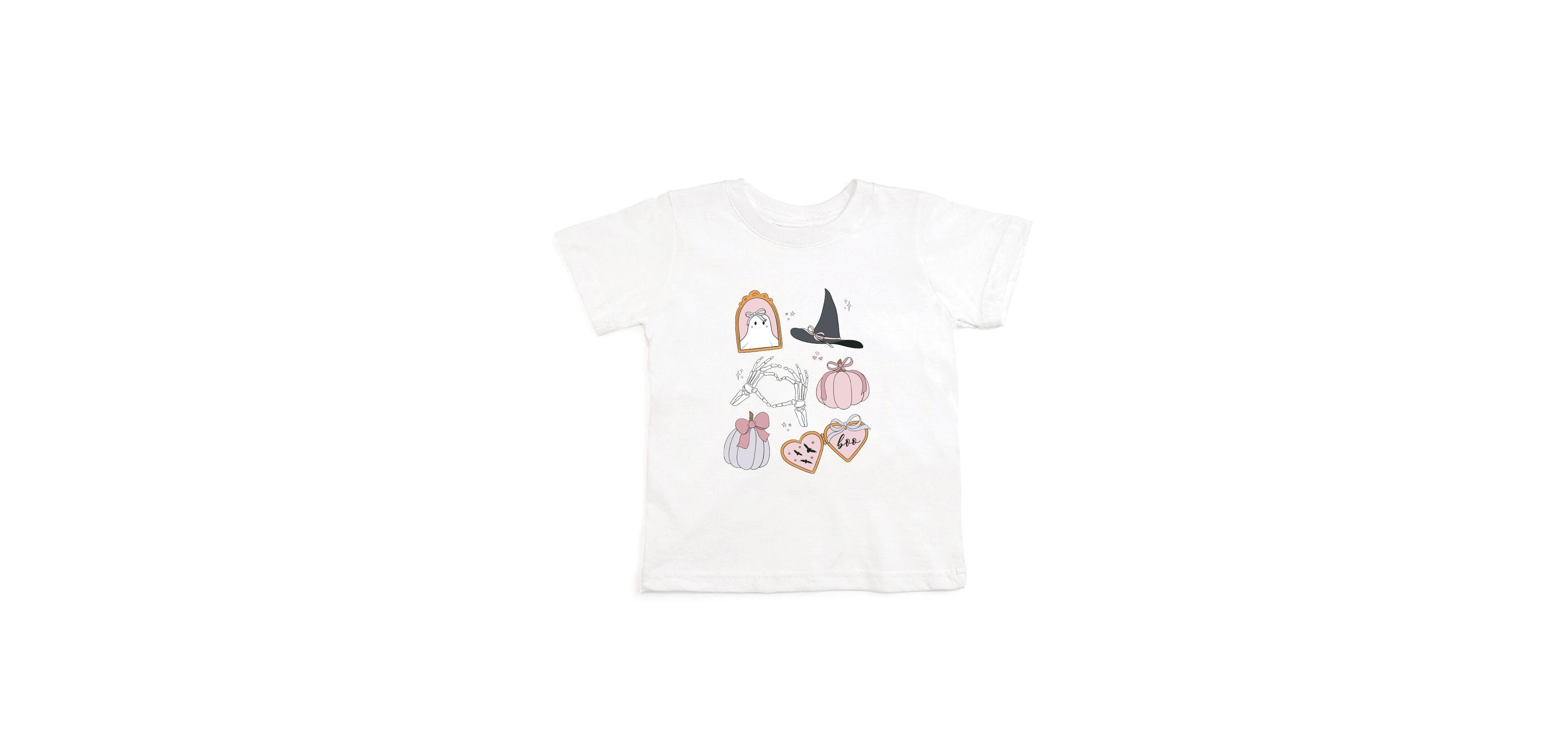 Sweet Wink Toddler Girls 2T To 4T Spooky Girlie Halloween Short Sleeve T-Shirt