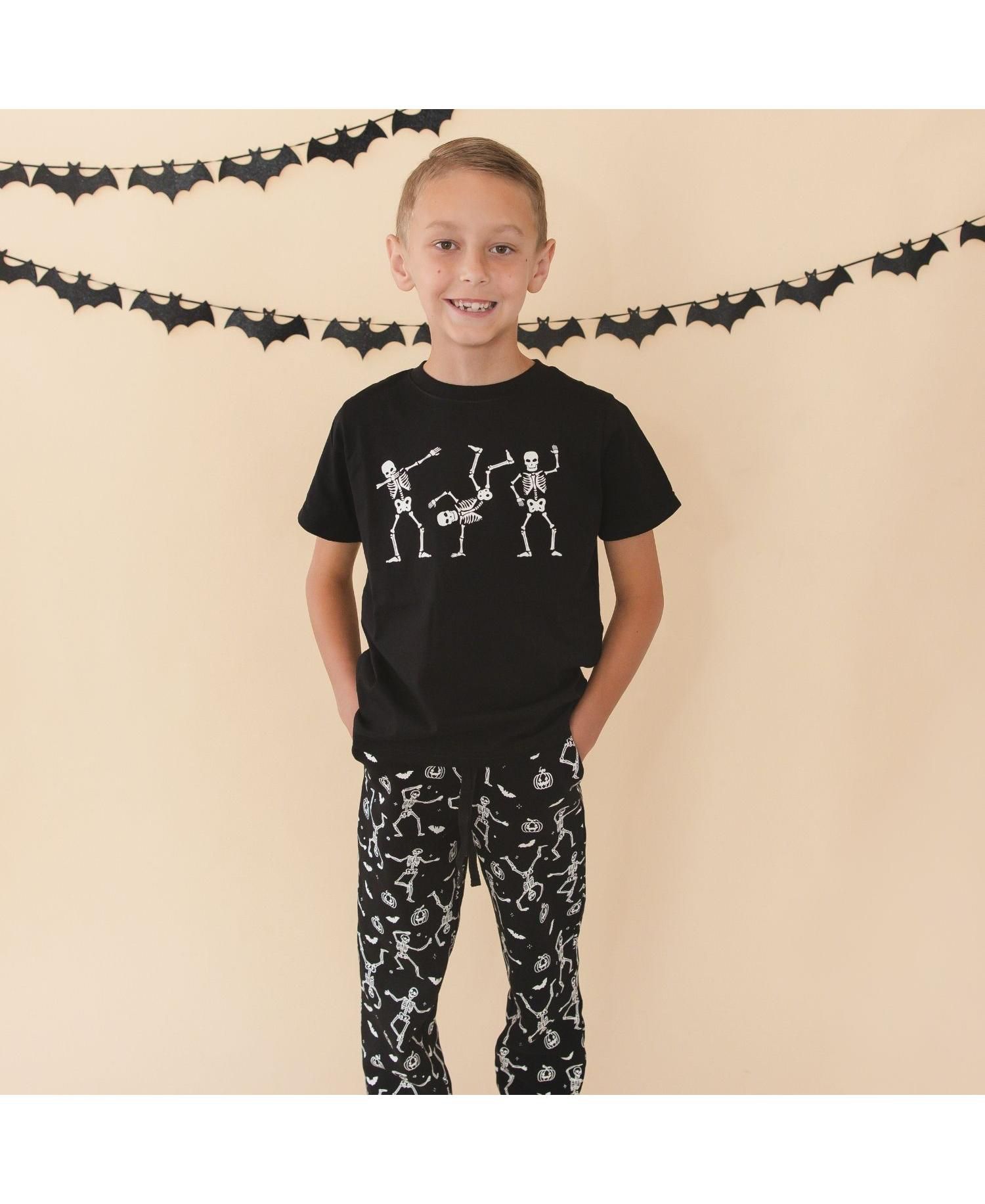 Boys' and Girls' Silly Skelly Glow in the Dark Halloween T-Shirt