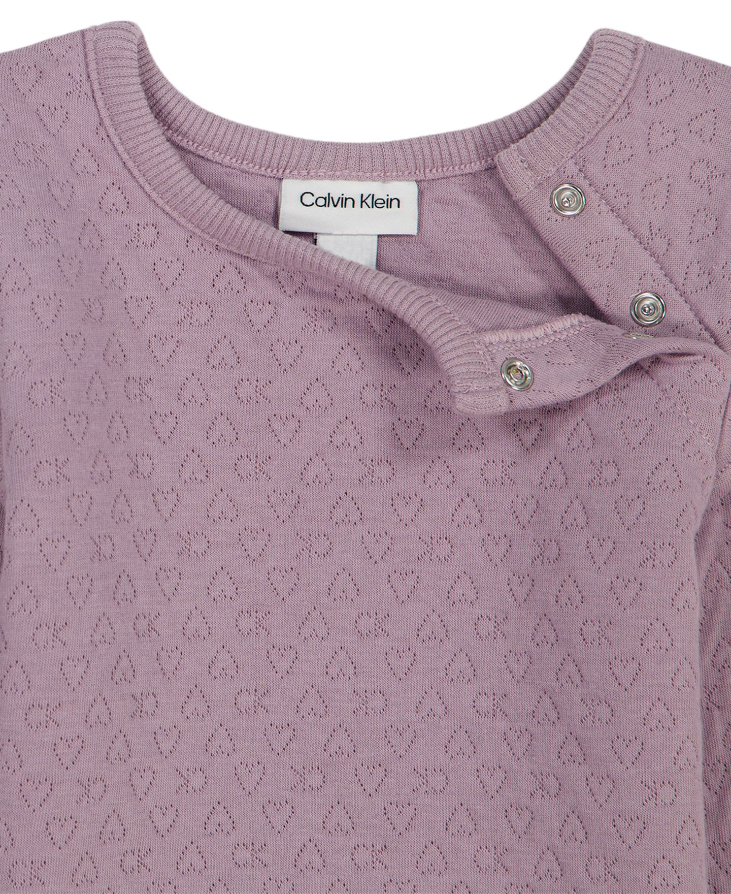 Детский комплект Calvin Klein для девочки: стёганый топ из двойного трикотажа и брюки, цвет: Nirvana — фото 5