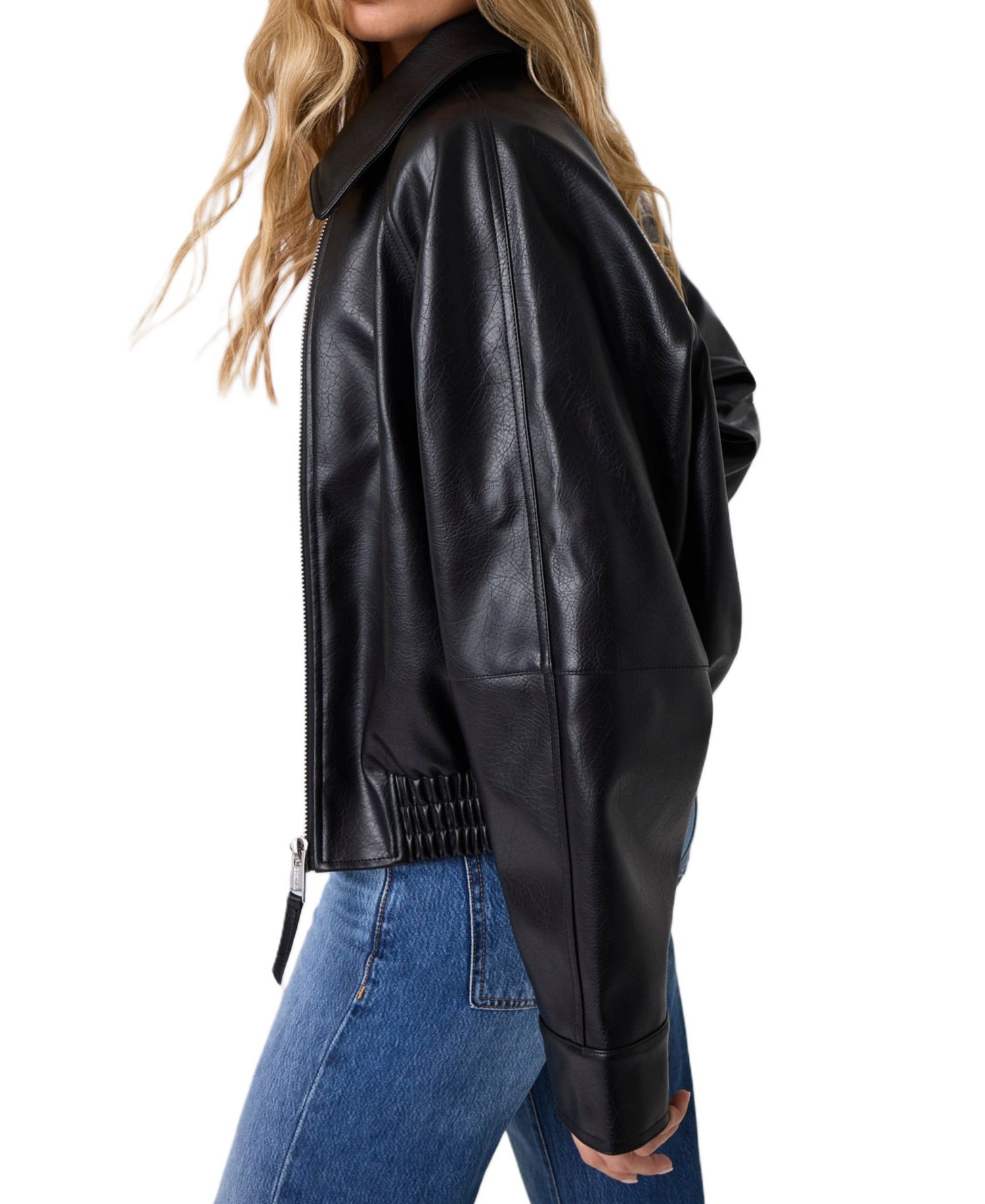 Women's Audrine Faux Leather Long-Sleeve Bomber Jacket