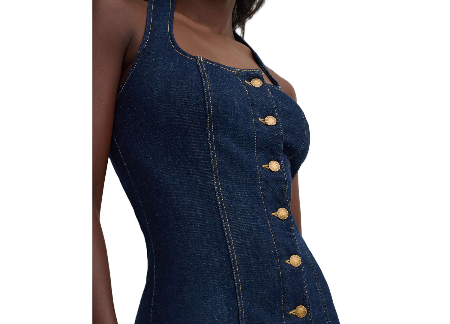 Women's Jocelyn Halter Sleeveless Denim Dress
