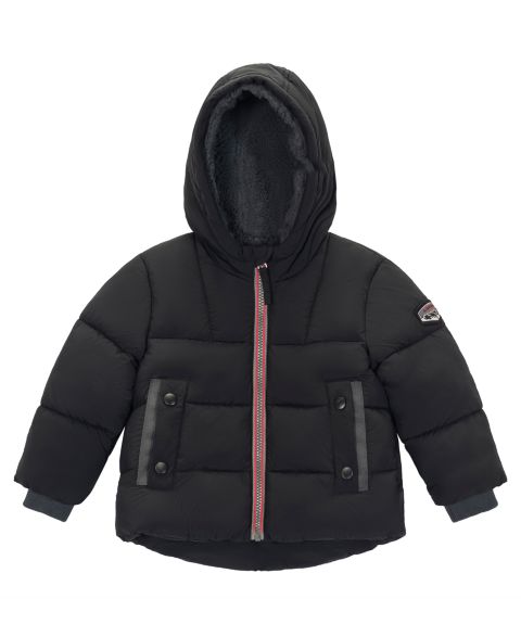 Куртка S Rothschild & CO Sherpa Lined Puffer Jacket для мальчиков-малышей, цвет: Чёрный