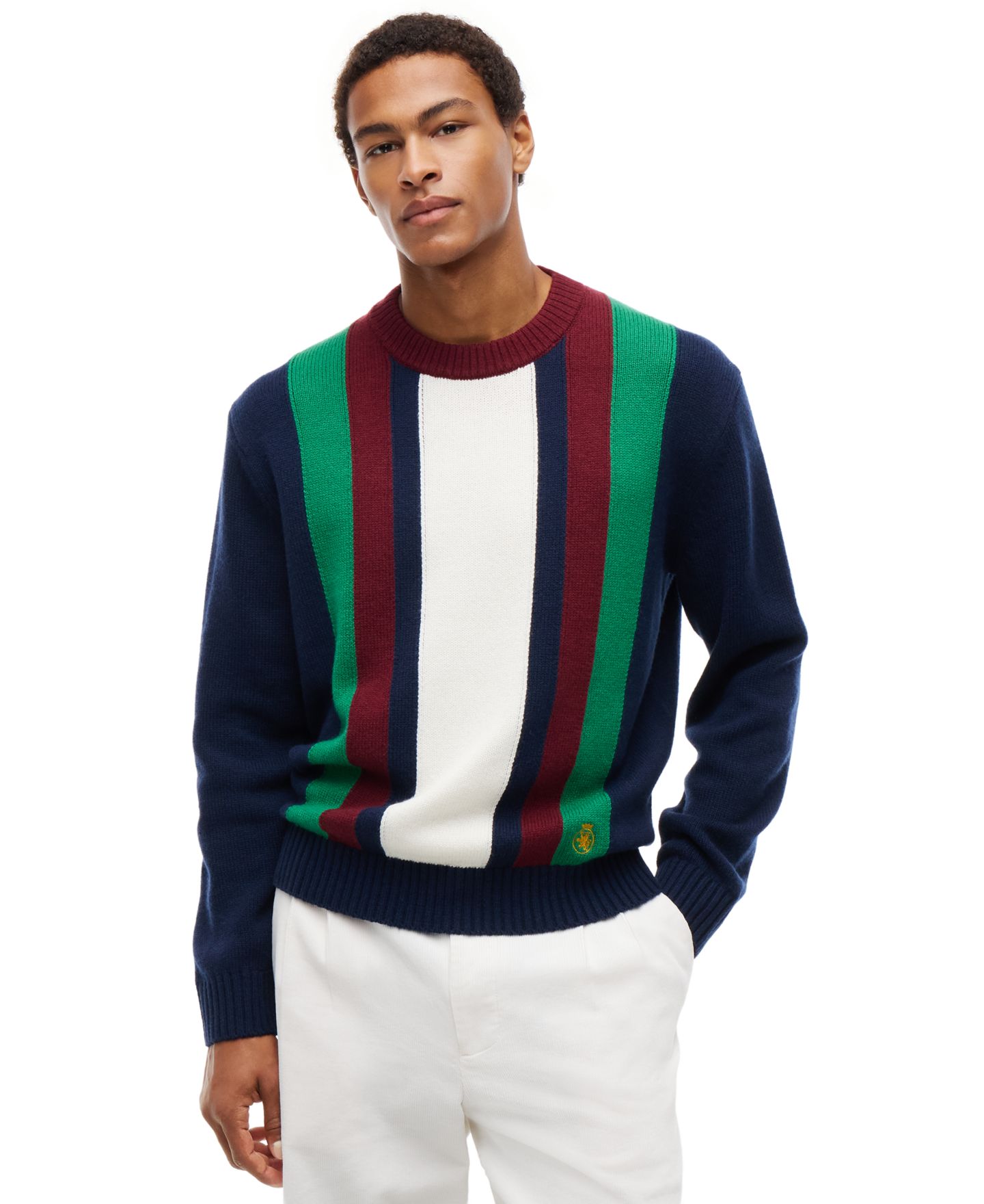 Мужской свитер Tommy Hilfiger American Icons в полоску, длинный рукав, цвет: Полосатый — фото 1