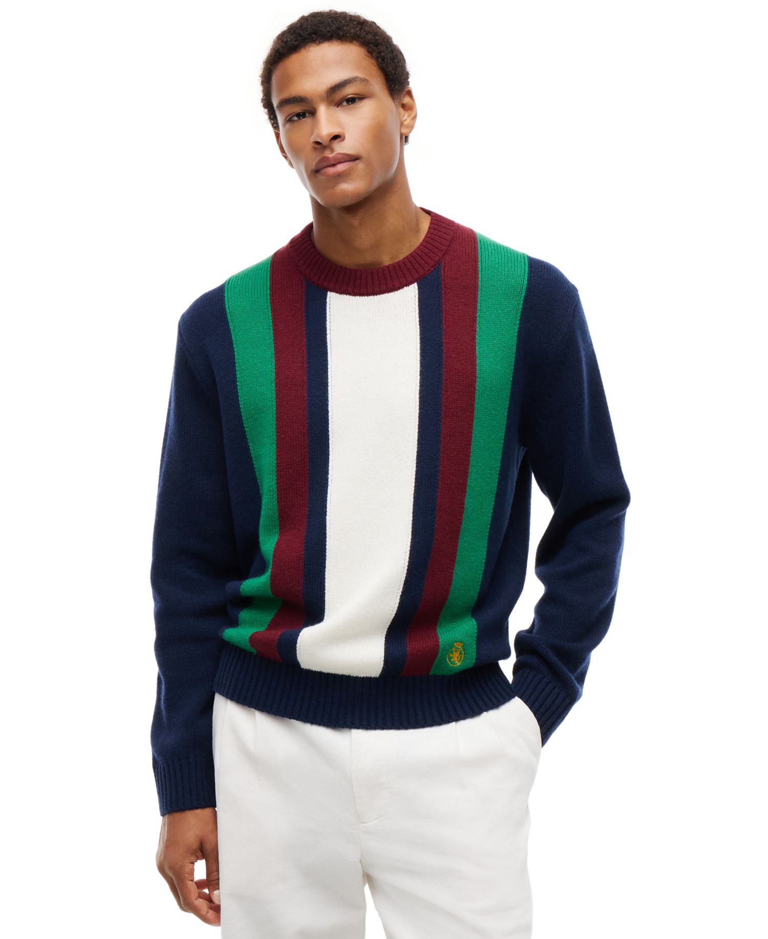 Men's American Icons Striped Long-Sleeve Sweater