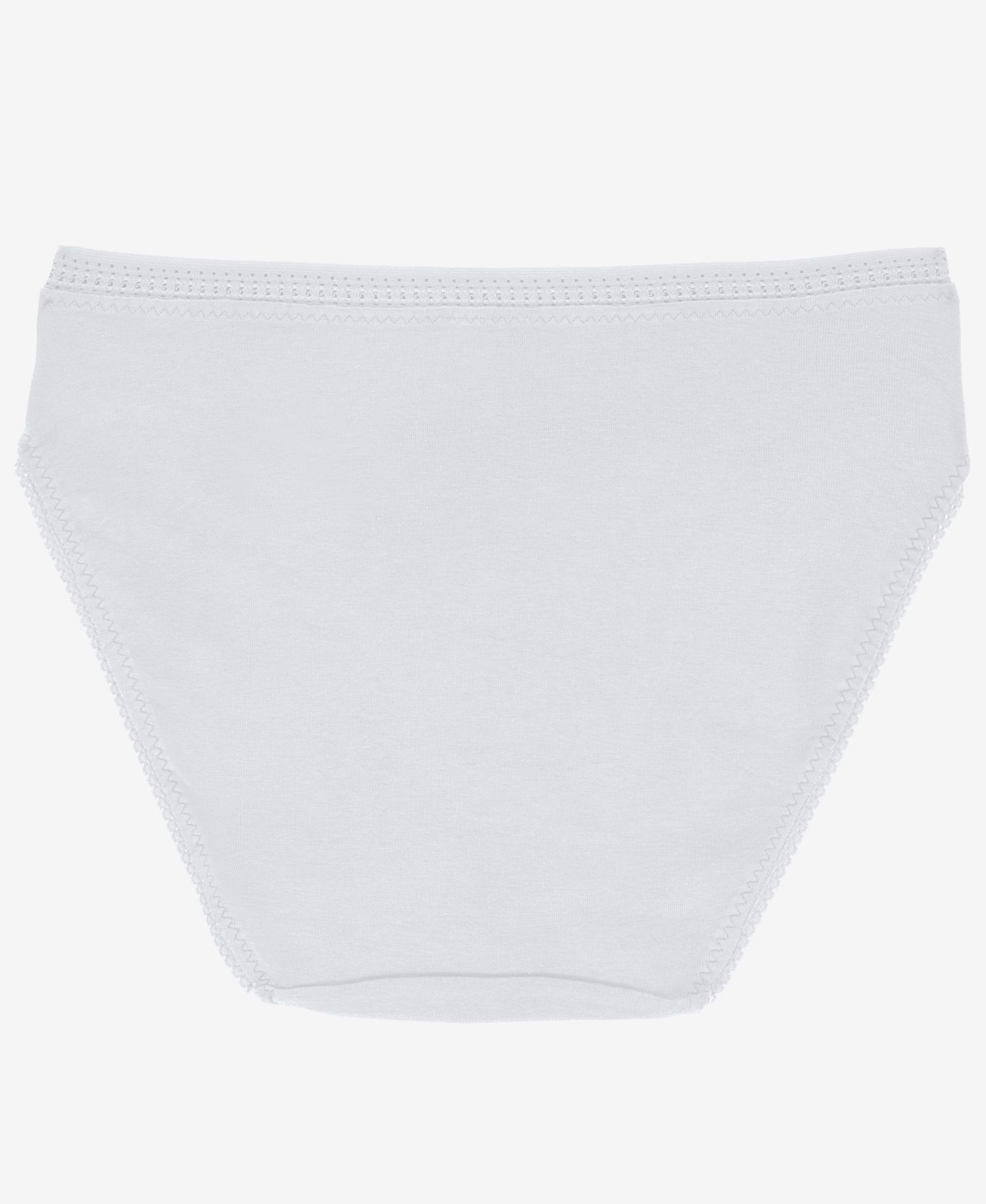 Women's Cabana Cotton-Blend Hi-Cut Brief Crochet Trim Panty, 3-Pack