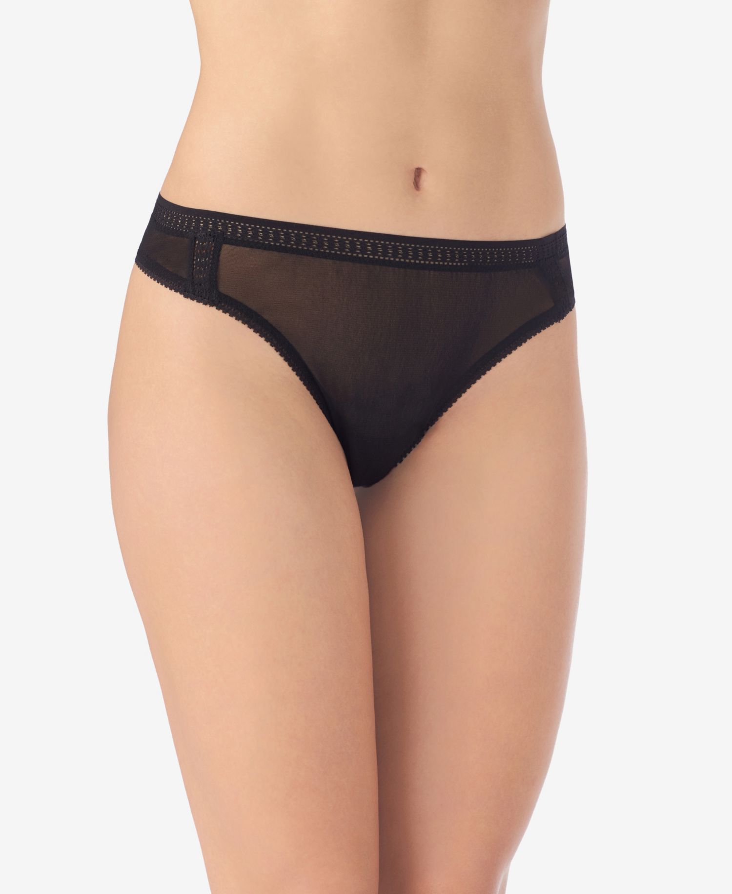 Women's High-Cut High-Rise Gossamer Mesh Thong, 3-Pack